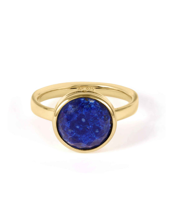 Gold Large Luna Lapis Ring
