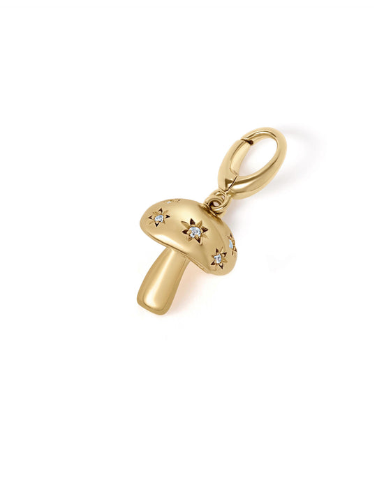 Gold Mushroom Charm