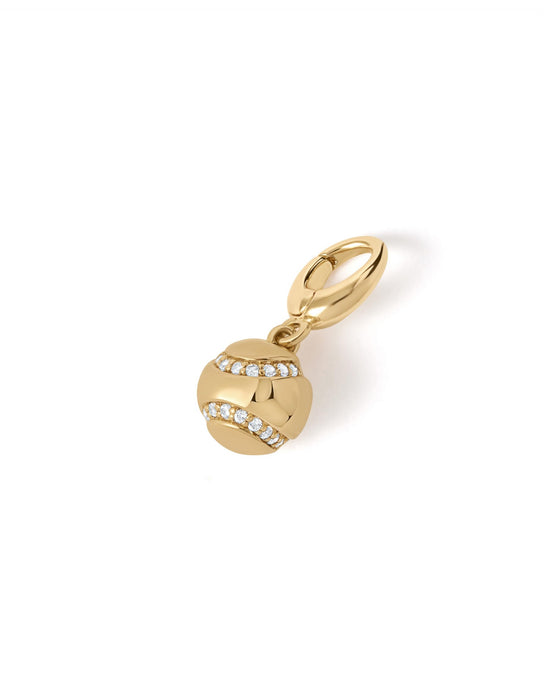 Gold Tennis Ball Charm