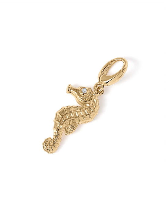 Gold Sea Horse Charm