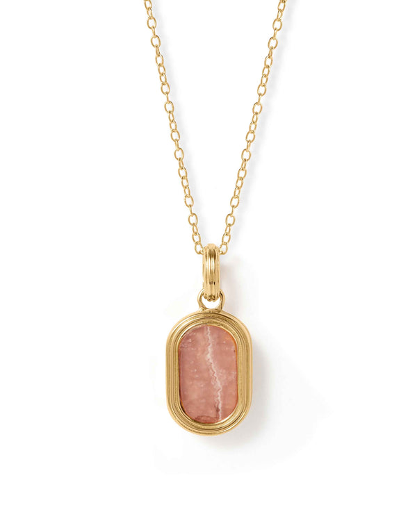 Laura Jackson Rhodochrosite Oval Locket Necklace