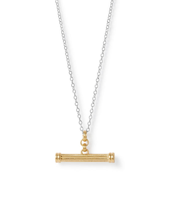 Laura Jackson Mixed Metal T Bar Necklace
