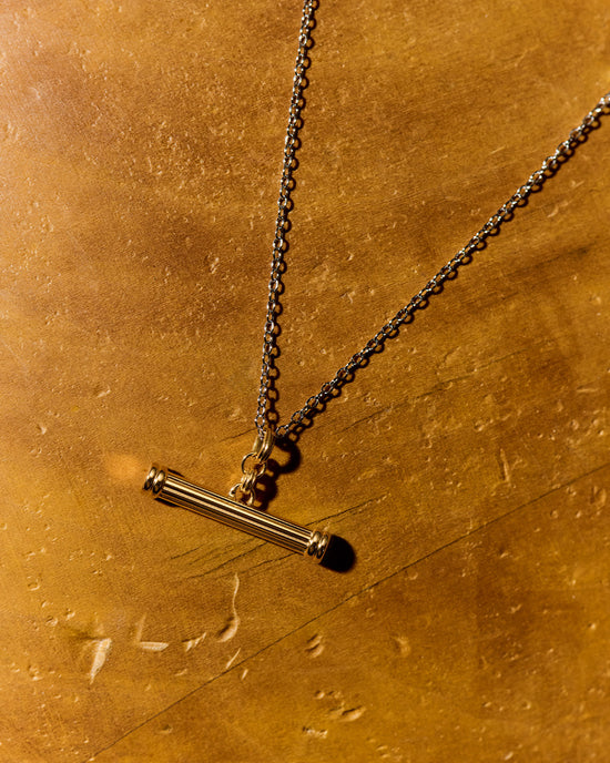 Laura Jackson Mixed Metal T Bar Necklace