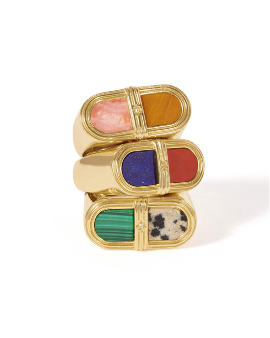 Laura Jackson Lapis & Red Jasper Signet Ring