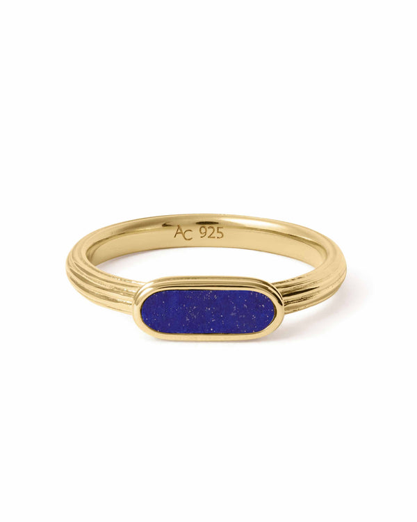 Laura Jackson Lapis Ridged Ring