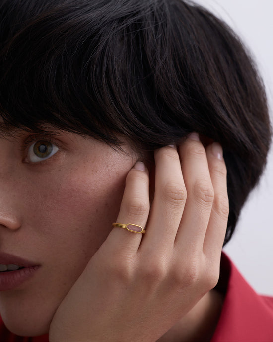 Laura Jackson Rhodocrosite Ridged Ring