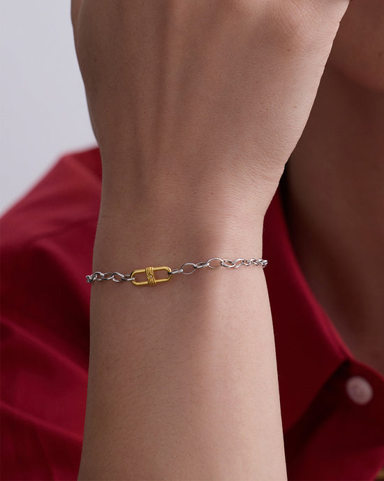 Laura Jackson Mixed Metal Link Bracelet