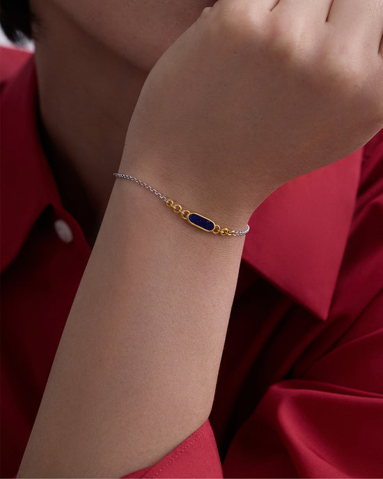 Laura Jackson Lapis Bar Bracelet