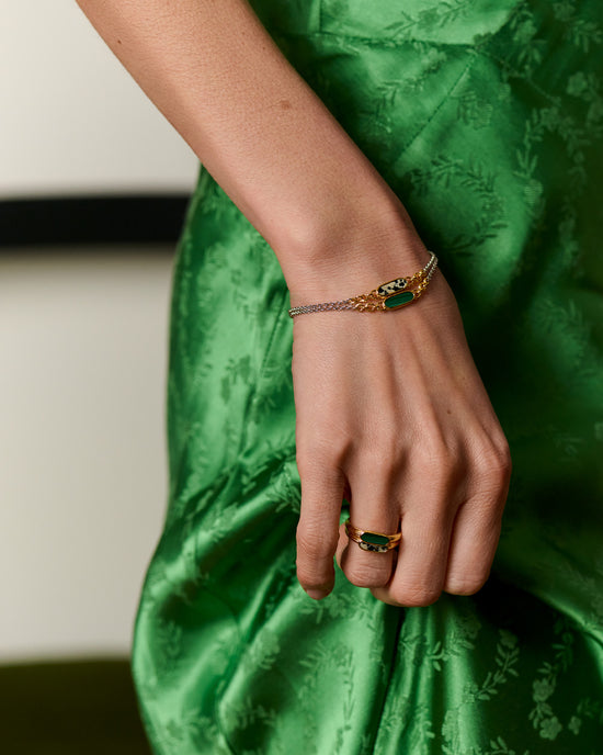 Laura Jackson Malachite Bar Bracelet