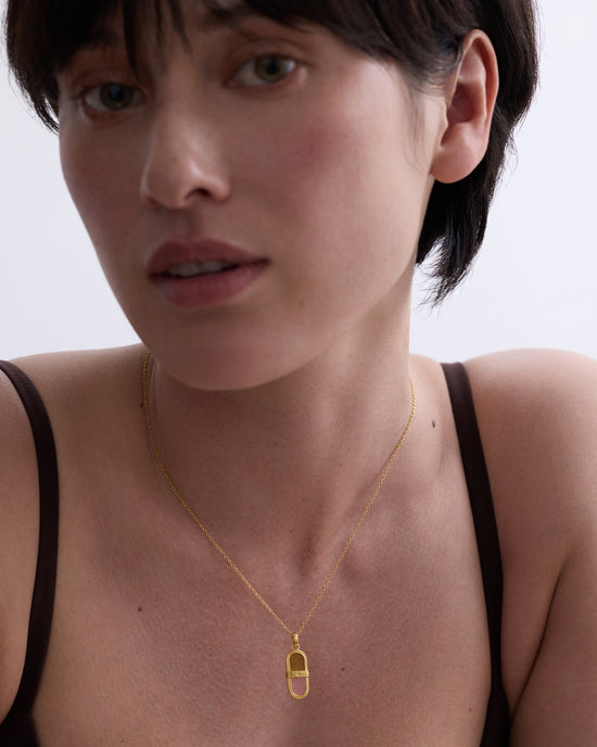 Laura Jackson Tiger's Eye & Rhodochrosite Pendant Necklace