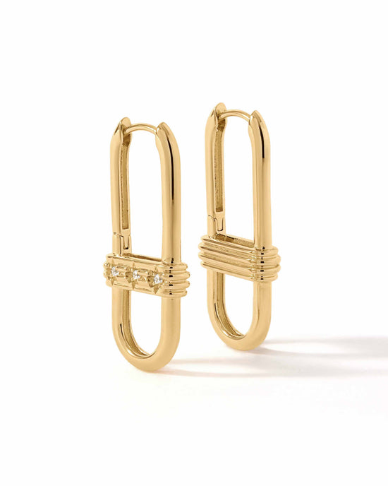 Laura Jackson Gold Link Hoop Earrings