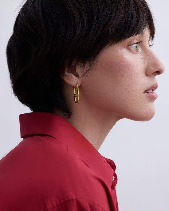 Laura Jackson Gold Link Hoop Earrings