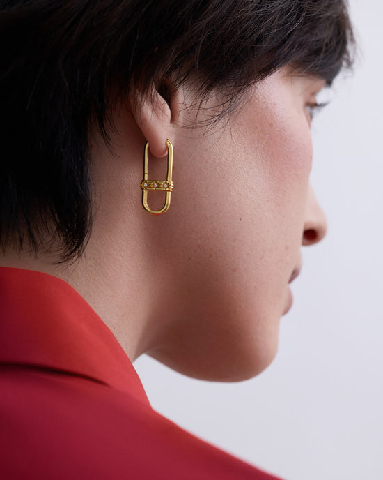 Laura Jackson Gold Link Hoop Earrings