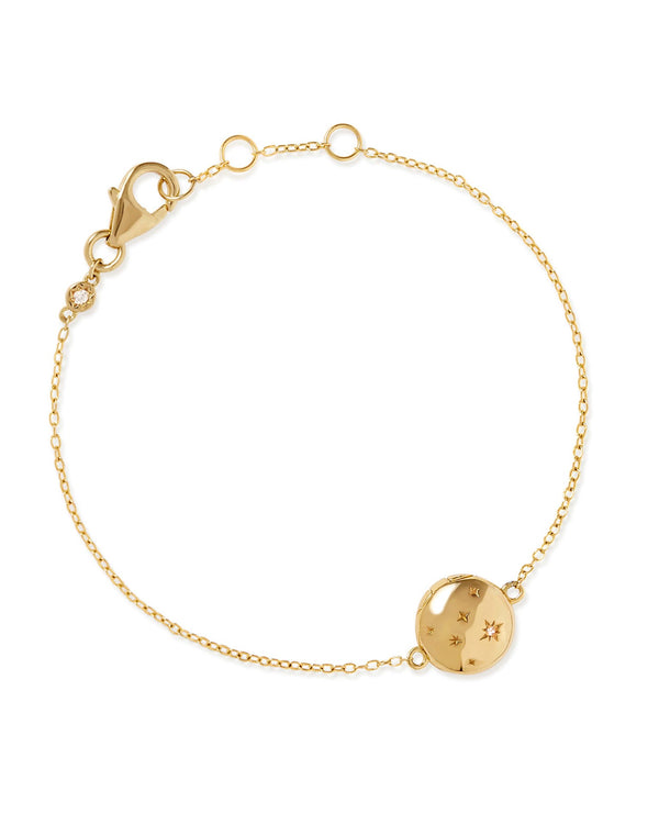 Gold Celestial Tiny Star Locket Bracelet