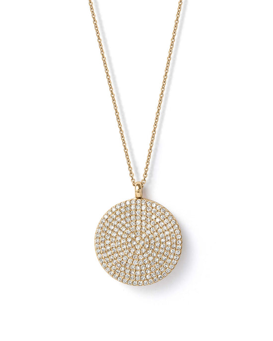 Solid Gold Large Icon Diamond Locket Necklace