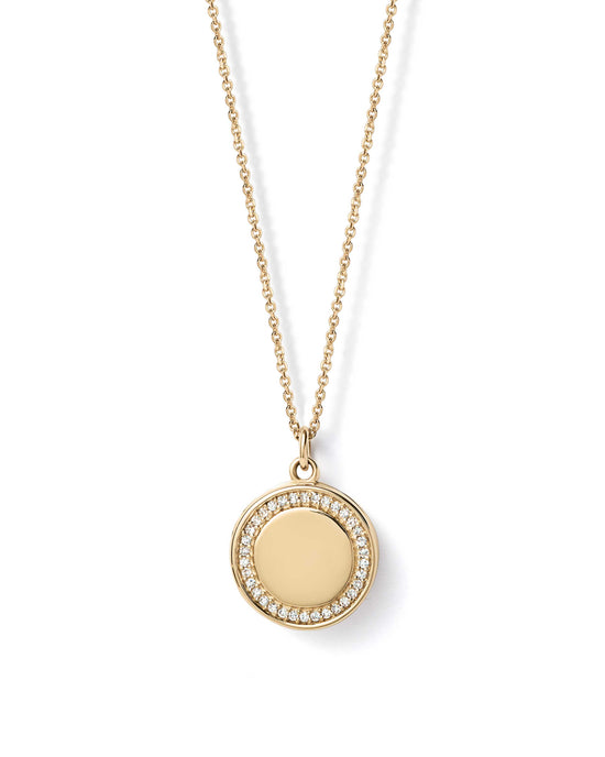 Solid Gold Cosmos Locket Necklace