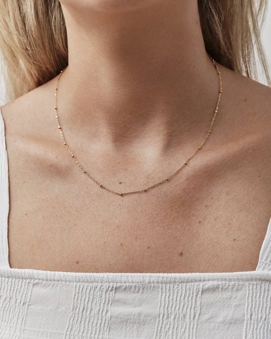Gold Ball Chain Necklace