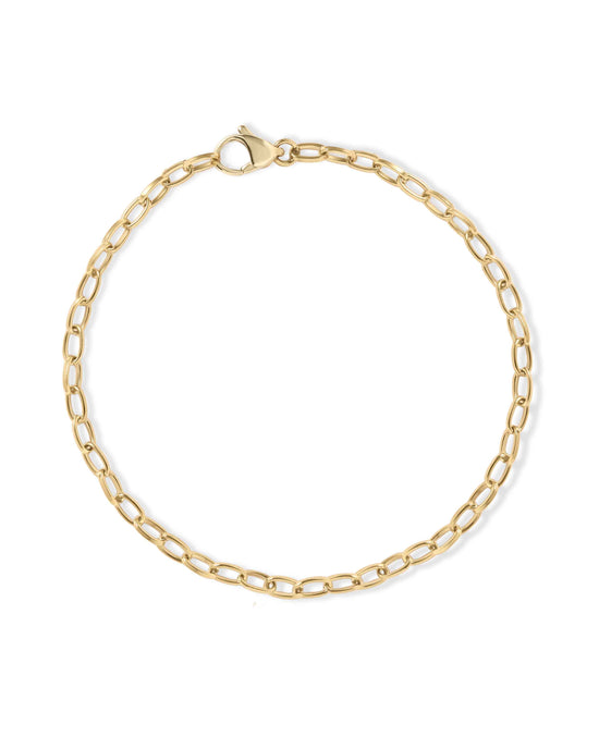 Gold Paperclip Chain Bracelet