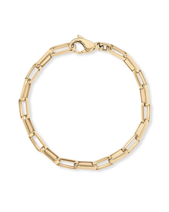 Gold Square Link Chain Bracelet
