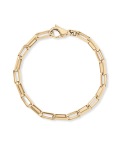 Gold Square Link Chain Bracelet