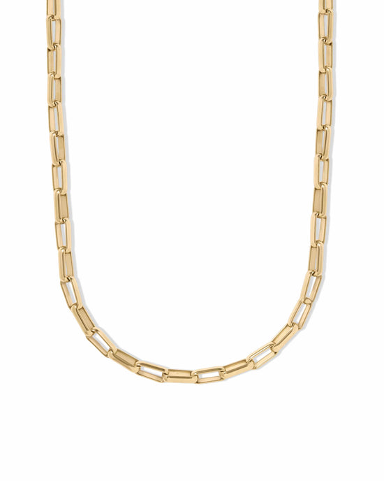 Gold Square Link Chain Necklace