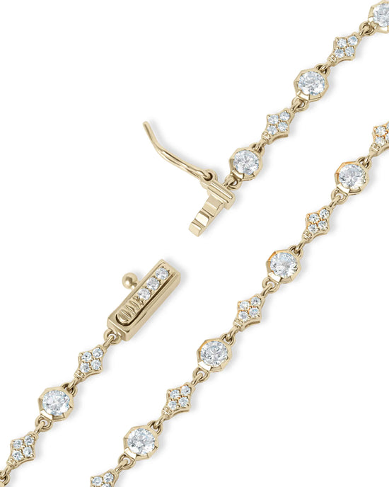 Solid Gold Nova Tennis Bracelet