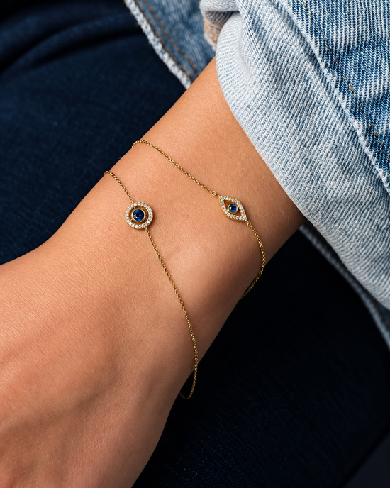 Solid Gold Icon Aura Sapphire Diamond Bracelet