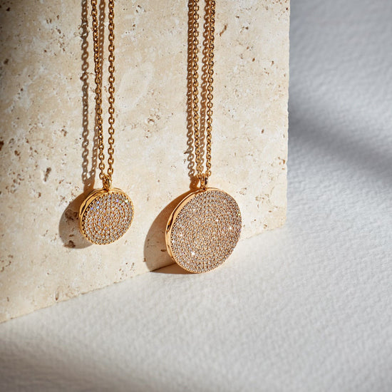 Solid Gold Large Icon Diamond Locket Necklace