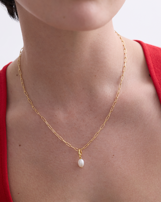 Gold Pearl Charm