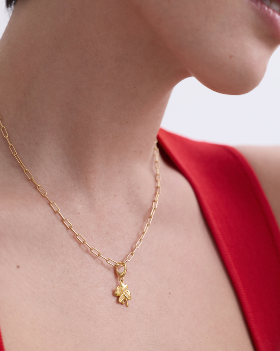 Gold Lucky Clover Charm