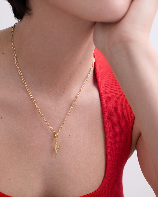 Gold Lightning Bolt Charm