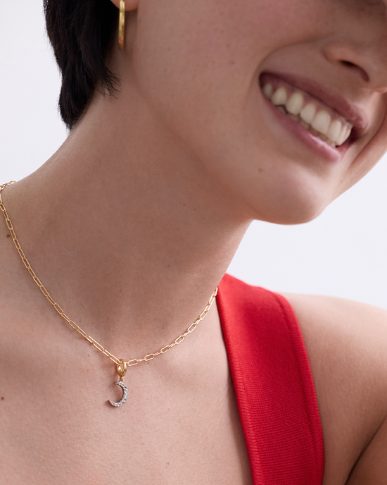 Gold Crescent Moon Charm