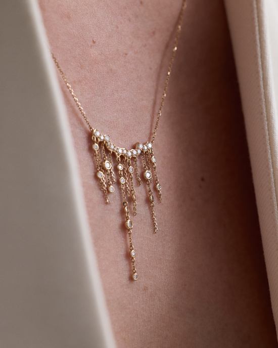 Solid Gold Asteri Diamond Chain Necklace