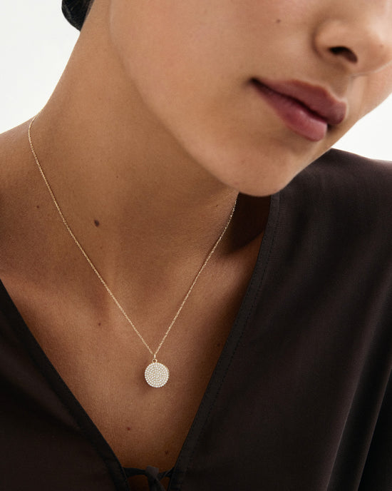 Solid Gold Cosmos Locket Necklace