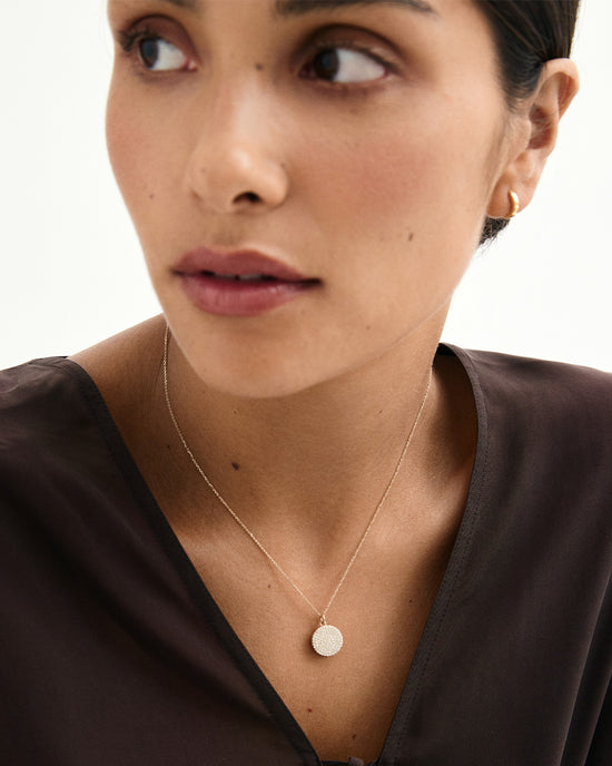 Solid Gold Icon Diamond Locket Necklace