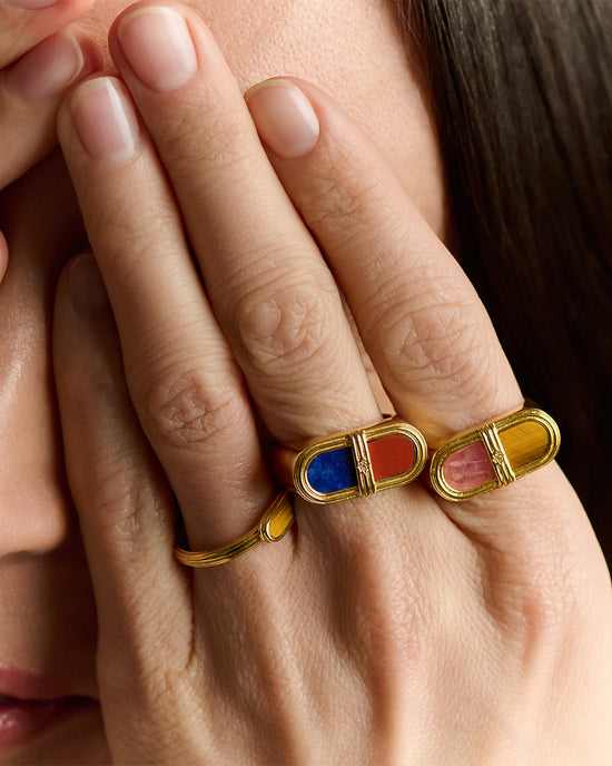 Laura Jackson Lapis & Red Jasper Signet Ring