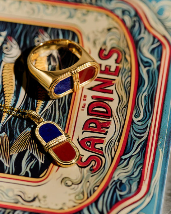 Laura Jackson Lapis & Red Jasper Pendant Necklace