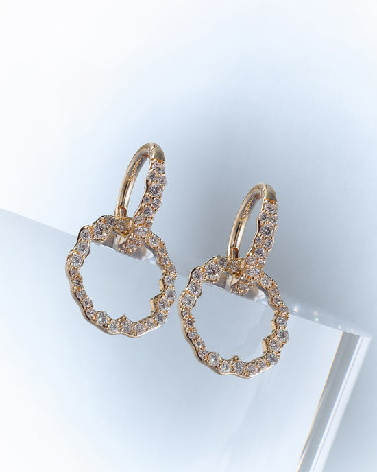 Solid Gold Asteri Diamond Hoop Earrings