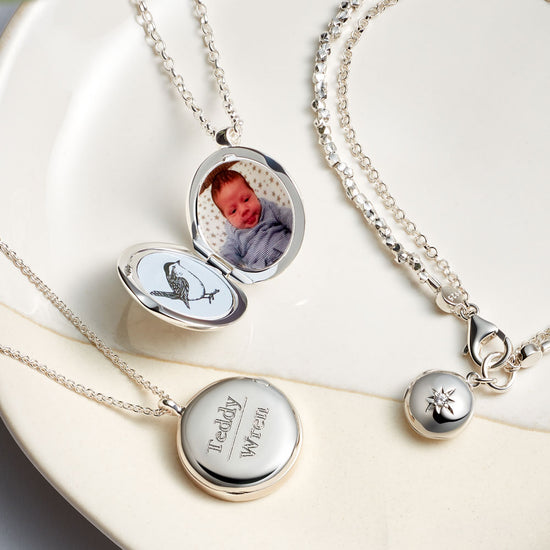 Silver Biography Locket Bracelet