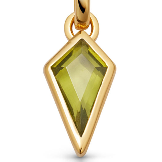 Gold August Peridot Birthstone Pendant Necklace
