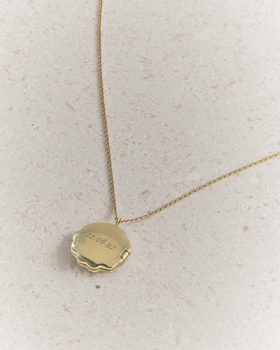 Solid Gold Asteri Diamond Mini Locket Necklace