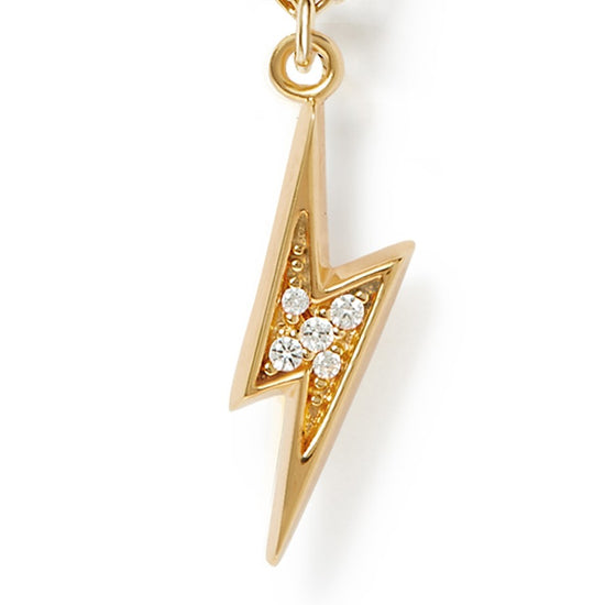 Gold Celestial Lightning Pendant Necklace