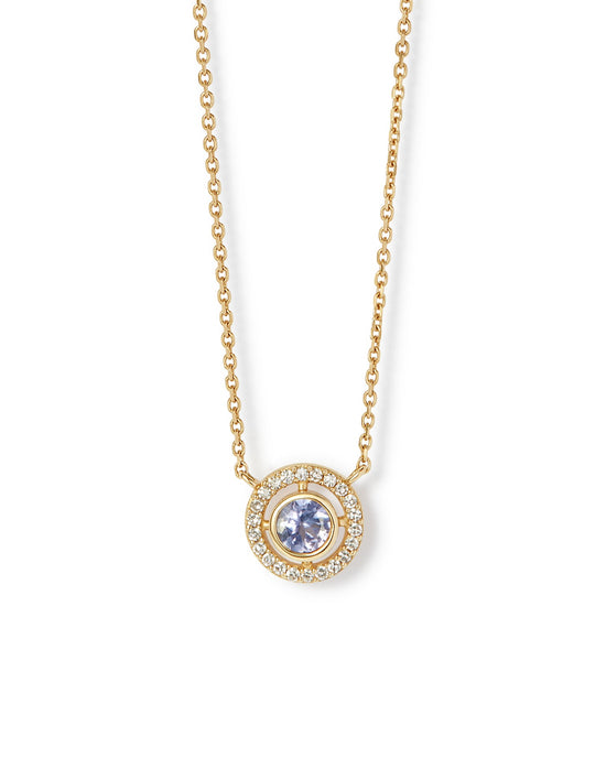 Solid Gold December Birthstone Tanzanite Pendant Necklace