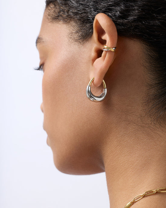Aurora Weave Mixed Metal Ear Cuff