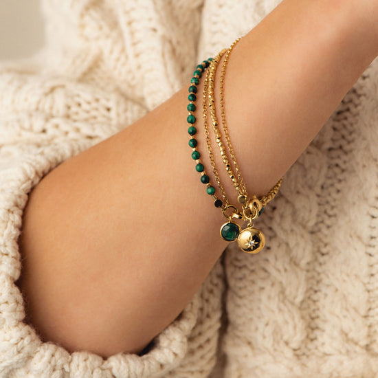 Gold Biography Locket Bracelet