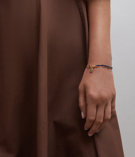 Gold Fine Biography Round Evil Eye Bracelet