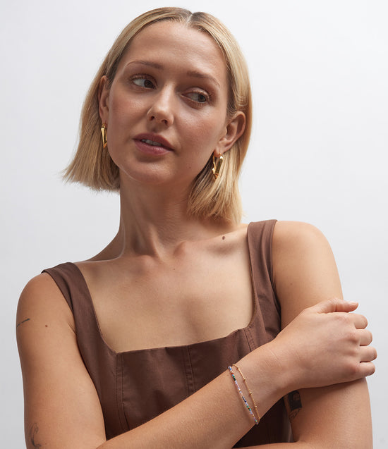 Gold Fine Biography Multi gemstone Bracelet