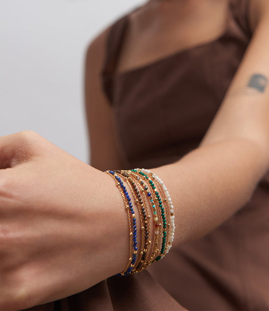 Gold Fine Biography Mother Of Pearl Bracelet