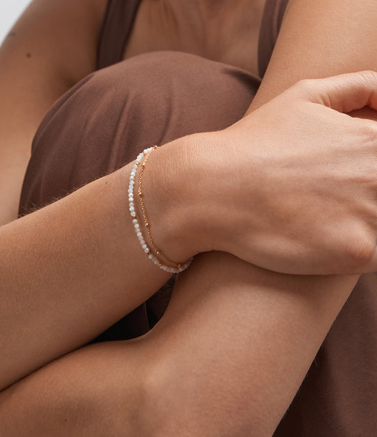 Gold Fine Biography Mother Of Pearl Bracelet