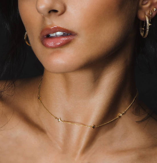 Gold Celestial Station Necklace